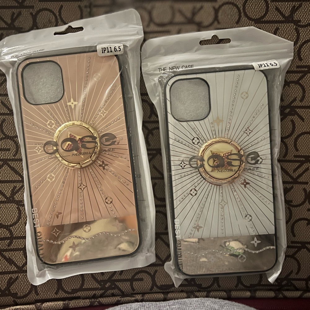 iPhone 11 Pro MAX FULL BLING hard shell case + lanyard x2